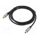Cable Toslink plug,both sides 1.5m Plating: gold-plated black