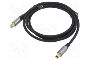Cable Toslink plug,both sides 1.5m Plating: gold-plated black