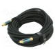 Cable Toslink plug,both sides 10m Plating: gold-plated black