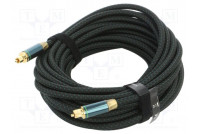 Cable Toslink plug,both sides 10m Plating: gold-plated black