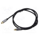 Cable Toslink plug,both sides 1m Plating: gold-plated black