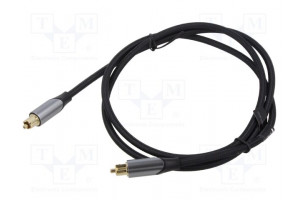 Cable Toslink plug,both sides 2m Plating: gold-plated black