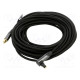 Kaapeli Toslink-pistoke,Toslink-kulmapistoke 10m musta PVC