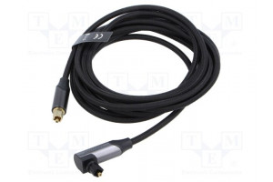 Kaapeli Toslink-pistoke,Toslink-kulmapistoke 3m musta PVC