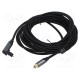 Cable Toslink plug,Toslink plug angled 5m black PVC textile