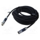 Kaapeli XLR uros- 3pin,XLR naaras 3pin 10m musta tekstiili