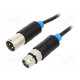Cable XLR male 3pin,XLR female 3pin 1m Plating: nickel plated