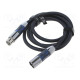 Cable XLR male 3pin,XLR female 3pin 2m Plating: nickel plated