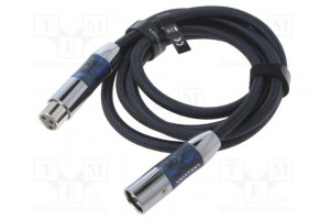 Cable XLR male 3pin,XLR female 3pin 2m Plating: nickel plated