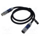 Kaapeli XLR uros- 3pin,XLR naaras 3pin 3m musta tekstiili