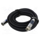 Kaapeli XLR uros- 3pin,XLR naaras 3pin 5m musta tekstiili