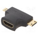 Adapteri HDMI-pistorasia,micro HDMI pistoke,mini HDMI liitin