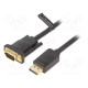 Cable D-Sub 15pin HD plug,DisplayPort plug 3m black 30AWG