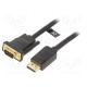 Cable D-Sub 15pin HD plug,DisplayPort plug 5m black 30AWG