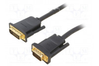 Cable D-Sub 15pin HD plug,DVI-D (24+1) plug PVC Len: 1.5m