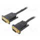Cable D-Sub 15pin HD plug,DVI-D (24+1) plug PVC Len: 1m black