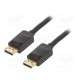 Cable DisplayPort plug,both sides PVC Len: 2m black