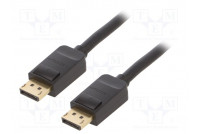 Kaapeli DisplayPort-pistoke,molemmin puolin PVC Pit: 2m musta
