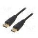 Cable DisplayPort plug,both sides PVC Len: 2m black