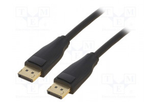 Cable DisplayPort plug,both sides PVC Len: 2m black