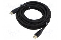 Cable DisplayPort plug,both sides PVC textile Len: 10m black