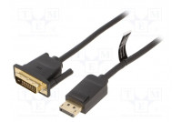 Cable DisplayPort plug,DVI-D (24+1) plug Len: 1m black