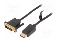 Cable DisplayPort plug,DVI-D (24+1) plug Len: 2m black