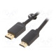 Kaapeli DisplayPort-pistoke,HDMI-pistoke Pit: 2m musta 30AWG