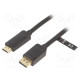 Cable DisplayPort plug,HDMI plug Len: 2m black 30AWG