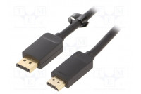 Cable DisplayPort plug,HDMI plug Len: 3m black 30AWG