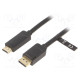 Cable DisplayPort plug,HDMI plug Len: 3m black 30AWG