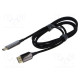 Cable DisplayPort plug,HDMI socket textile 1.8m black