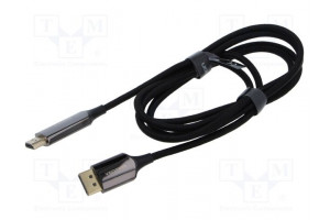 Cable DisplayPort plug,HDMI socket textile 1.8m black