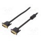 Cable DVI-D (24+1) plug,both sides 3m black dual link 31AWG