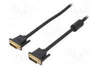 Cable DVI-D (24+1) plug,both sides 3m black dual link 31AWG