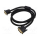 Cable DVI-D (24+1) plug,both sides PVC textile 1.5m black