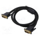 Cable DVI-D (24+1) plug,both sides PVC textile 1m black