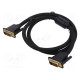 Cable DVI-D (24+1) plug,both sides PVC textile 2m black