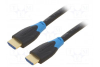 Kaapeli HDMI-pistoke,molemmin puolin PVC 0,5m musta HDMI 2.0