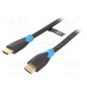 Cable HDMI plug,both sides PVC 1.5m black HDMI 2.0 Core: CCS