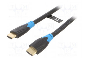 Cable HDMI plug,both sides PVC 1.5m black HDMI 2.0 Core: CCS