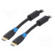 Kaapeli HDMI-pistoke,molemmin puolin PVC 15m musta HDMI 2.0