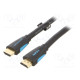 Kaapeli HDMI-pistoke,molemmin puolin PVC 15m musta HDMI 2.0