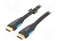 Kaapeli HDMI-pistoke,molemmin puolin PVC 15m musta HDMI 2.0