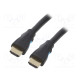 Kaapeli HDMI-pistoke,molemmin puolin PVC 1m musta HDMI 2.0