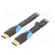 Kaapeli HDMI-pistoke,molemmin puolin PVC 1m musta HDMI 2.0