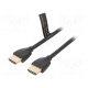 Cable HDMI plug,both sides PVC 1m black HDMI 2.0 32AWG