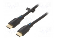 Kaapeli HDMI-pistoke,molemmin puolin PVC 1m musta HDMI 2.1