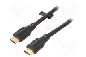 Kaapeli HDMI-pistoke,molemmin puolin PVC 1m musta HDMI 2.1