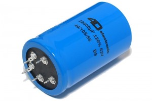 ELECTROLYTIC CAPACITOR 85°C 22000UF 63V 40x97mm Snap-in